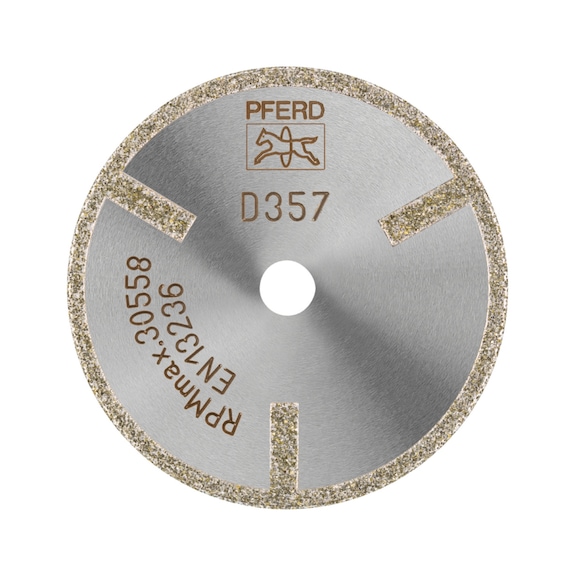 PFERD diamond cutting blade D1A1R 50x2.0x6.0mm D357 with protective segment for GRP CFRP - Grinding tool with diamond or boron nitride with bore