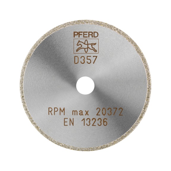 PFERD diamond cutting blade D1A1R 75x2.0x10.0mm D357 continuous coating for GRP - Grinding tool with diamond or boron nitride with bore