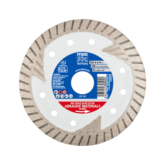 PFERD Diamant-Trennscheibe DG 125x2,2x22,23 mm SG zum Trennen von Stein Beton - Schleifwerkzeug mit Diamant oder Bornitrid mit Bohrung