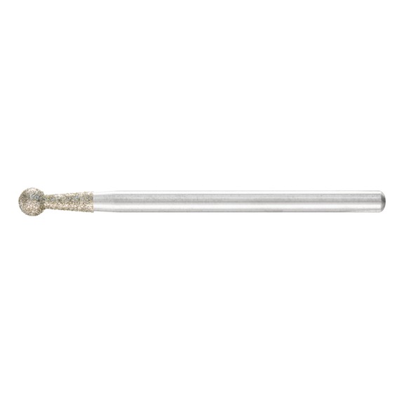 PFERD diamond mounted point ball diameter 4.0mm shank 3mm D181 coarse - Grinding pin with diamond or boron nitride