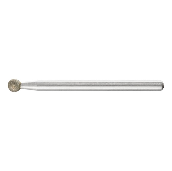 PFERD diamond mounted point ball diameter 4.0 mm shank 3 mm D91 fine - Grinding pin with diamond or boron nitride