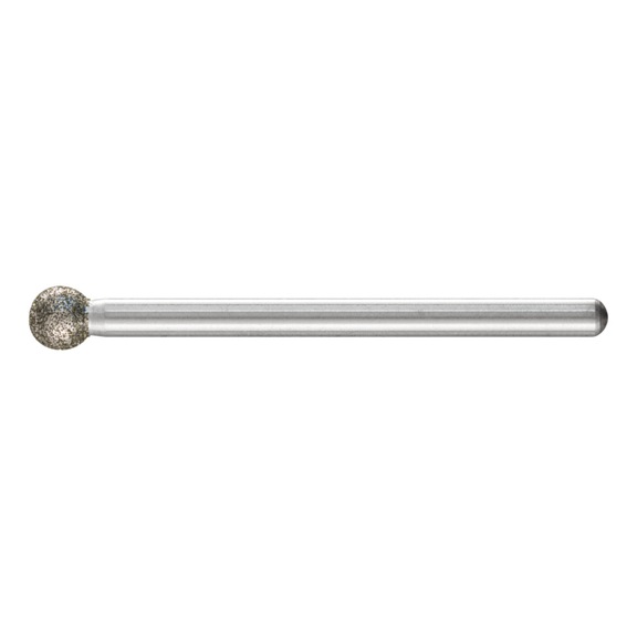 PFERD diamond mounted point ball diameter 5.0 mm shank 3 mm D181 coarse - Grinding pin with diamond or boron nitride