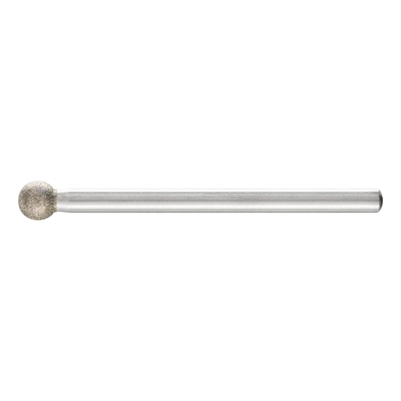 PFERD diamond mounted point ball diameter 5.0 mm shank 3 mm D91 fine - Grinding pin with diamond or boron nitride