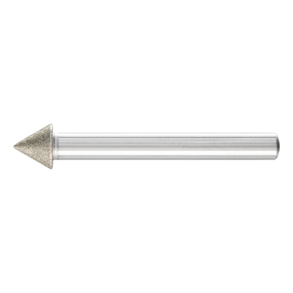 PFERD diamond mounted point taper diameter 10x60 degrees shank 6mm - Grinding pin with diamond or boron nitride