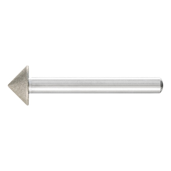 PFERD diamond mounted point taper diameter 15x90 degrees shank 6mm D64 fine - Grinding pin with diamond or boron nitride
