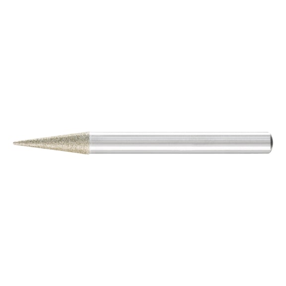 PFERD diamond mounted point taper diameter 6x15 degree shank 6 mm D126 - Grinding pin with diamond or boron nitride