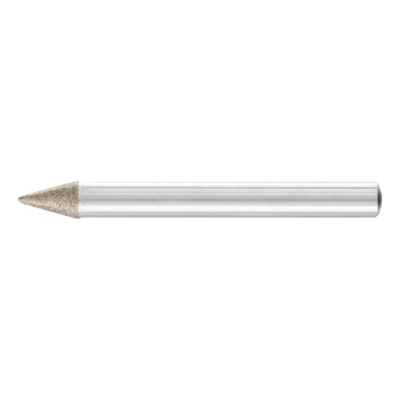 PFERD diamond mounted point taper diameter 6x30 degrees shank 6 mm D126 - Grinding pin with diamond or boron nitride