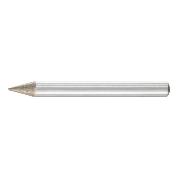 PFERD diamond mounted point taper diameter 6x30 degrees shank 6 mm D64 fine - Grinding pin with diamond or boron nitride