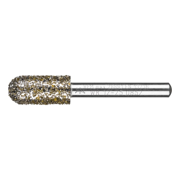 PFERD Diamond mounted point cylindrical diameter 12.0 mm shank 6 mm D852 coarse - Grinding pin with diamond or boron nitride