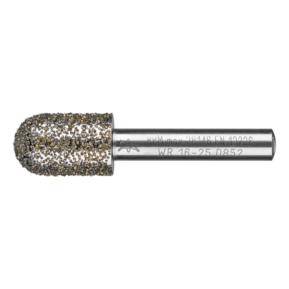PFERD Diamant-Schleifstift Walzenrund Durchmesser 16,0mm Schaft 8 mm D852 grob - Schleifstift mit Diamant oder Bornitrid