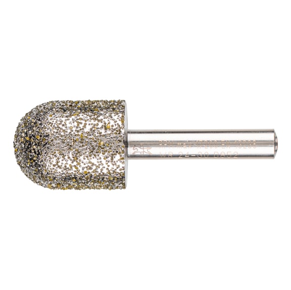 PFERD diamond mounted point cylindrical 24x30x8 mm D852 for grinding gray cast iron - Grinding pin with diamond or boron nitride