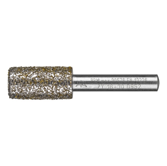 PFERD diamond mounted point cylinder diameter 16.0mm shank 8mm D852 very coarse - Grinding pin with diamond or boron nitride