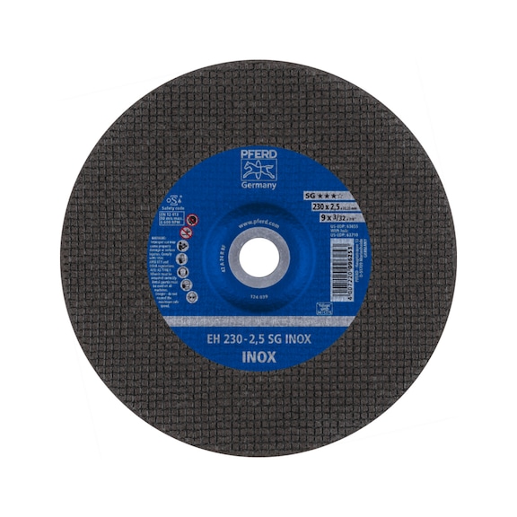 PFERD Trennscheibe EH 230x2,4x22,23 mm gekröpft Leistungslinie SG INOX Edelstahl - Trennschleifscheibe