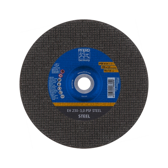 PFERD cut-off wheel EH 230x3.0x22.23 mm cranked universal line PSF STEEL - Rough grinding wheel