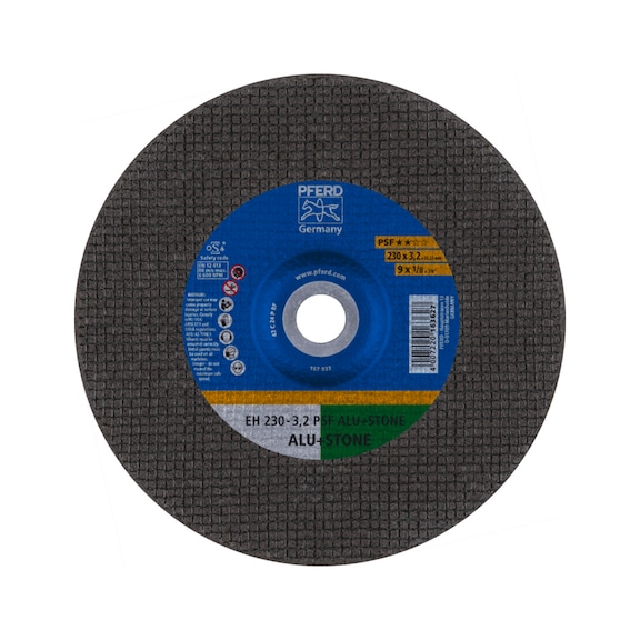 PFERD cut-off wheel EH 230x3.2x22.23 mm cranked universal line PSF ALU STONE - Cut-off wheel