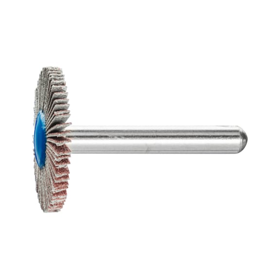 PFERD Korund Fächerschleifer F Durchmesser 30x3 mm Schaft-Durchmesser 6 mm A120 - Fächerschleifer