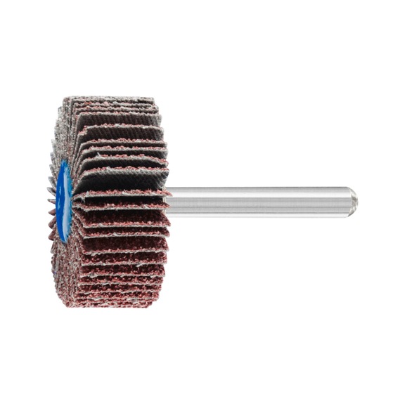PFERD Corundum flap disc F Diameter 40x15mm Shank 6 mm A40 for fine grinding - Fan sander