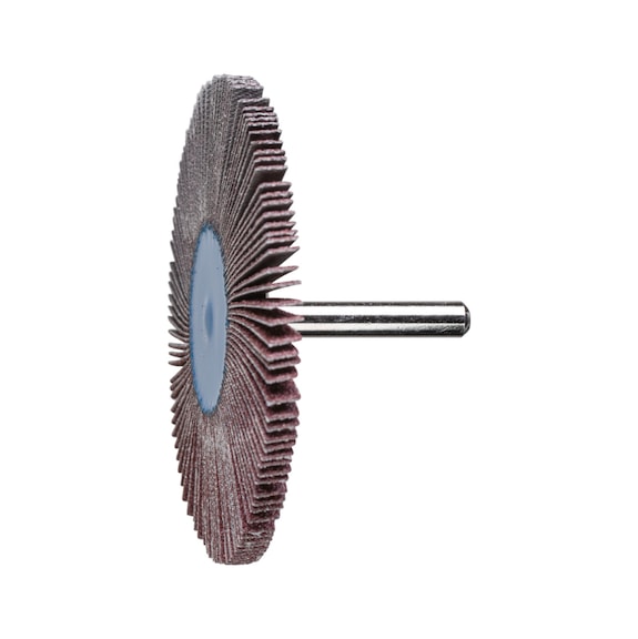 PFERD Korund Fächerschleifer F Durchmesser 80x5 mm Schaft-Durchmesser 6 mm A60 - Fächerschleifer