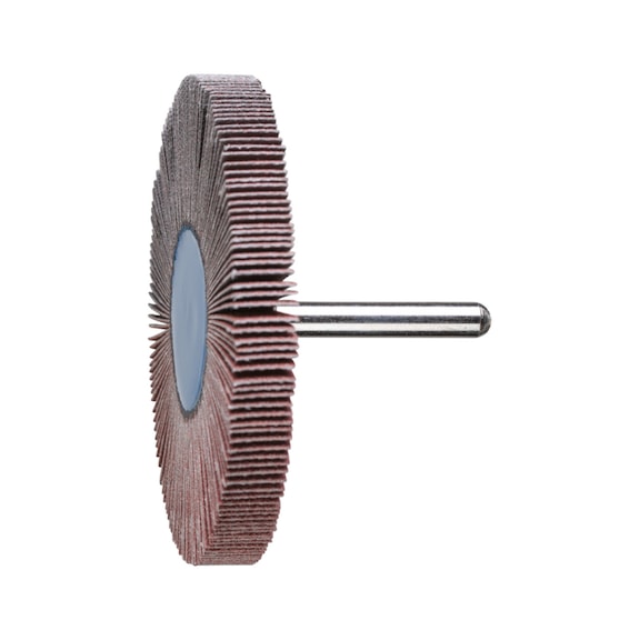 PFERD corundum flap disc F diameter 80x10mm shaft diameter 6 mm A120 - Fan sander