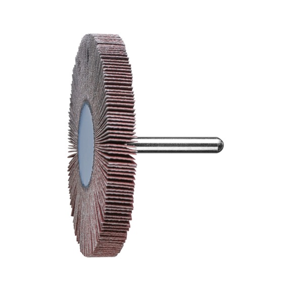 PFERD corundum flap disc F diameter 80x10mm shaft diameter 6 mm A150 - Fan sander