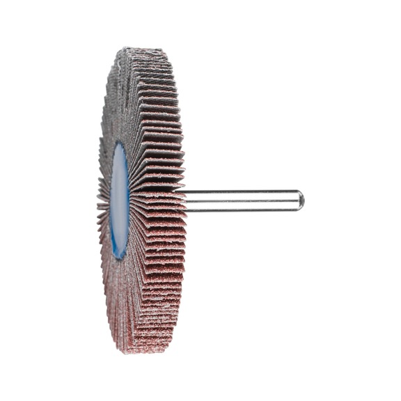 PFERD corundum flap disc F diameter 80x10mm shaft diameter 6 mm A60 - Fan sander