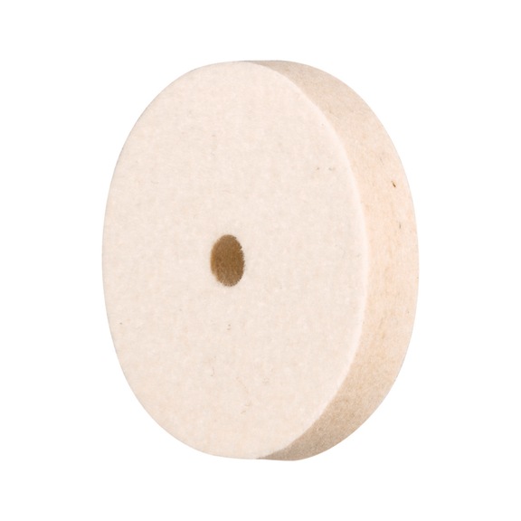 PFERD medium-hard felt disk FKSC diameter 45x9 mm bore diameter 6 mm - Polishing felt disk