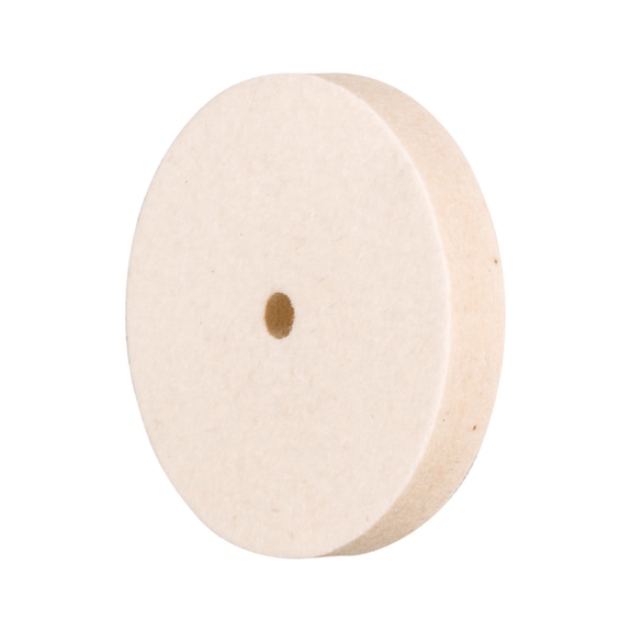 PFERD medium-hard felt disk FKSC diameter 60x10 mm bore diameter 6 mm - Polishing felt disk