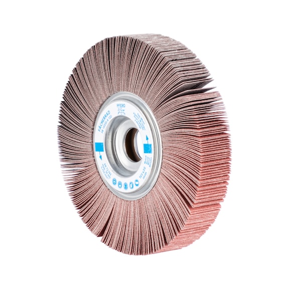 PFERD flap wheel FR diameter 165x30mm bore diameter 25.4mm A120 - Abrasive tool made of abrasive on a base