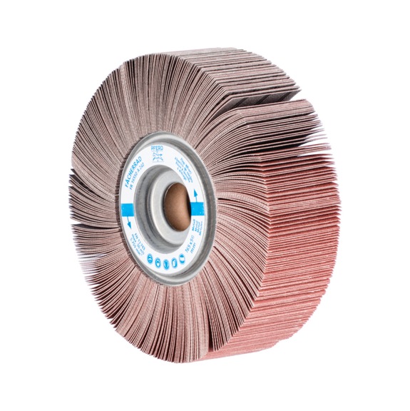 PFERD flap wheel FR diameter 165x50mm bore diameter 25.4mm A240 - Abrasive tool made of abrasive on a base