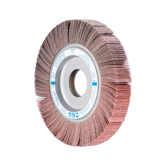 PFERD Lamellenschleifrad FR Durchmesser 200x30mm Bohrung 44,0 mm A60 - Schleifwerkzeug aus Schleifmittel auf Unterlage