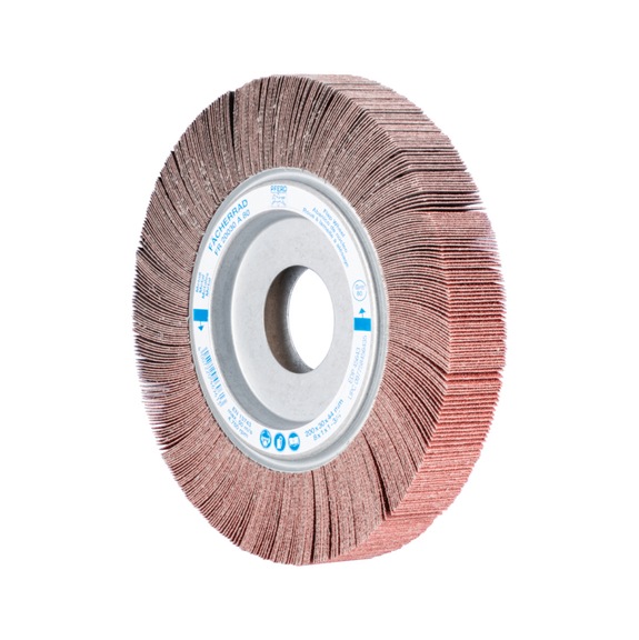 PFERD Lamellenschleifrad FR Durchmesser 200x30mm Bohrung 44,0 mm A80 - Schleifwerkzeug aus Schleifmittel auf Unterlage