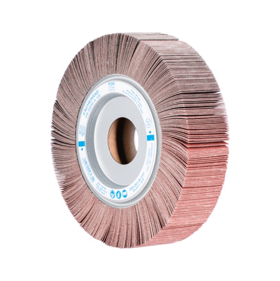 PFERD flap wheel FR diameter 200x50mm bore 44.0 mm A120 - Abrasive tool made of abrasive on a base