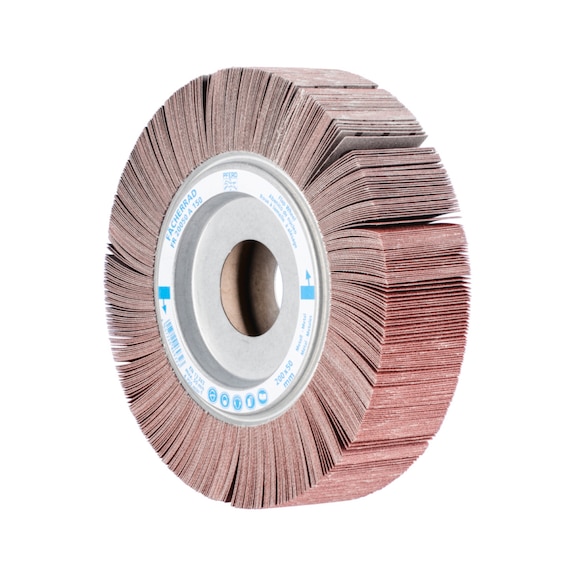 PFERD flap wheel FR diameter 200x50mm bore 44.0 mm A150 - Abrasive tool made of abrasive on a base