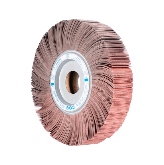 PFERD Lamellenschleifrad FR Durchmesser 250x50mm Bohrung 44,0 mm A120 - Schleifwerkzeug aus Schleifmittel auf Unterlage
