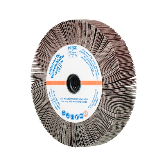 PFERD flap wheel for angle grinder FR WS 115x20mm 5/8-11 A180 - Abrasive tool made of abrasive on a base