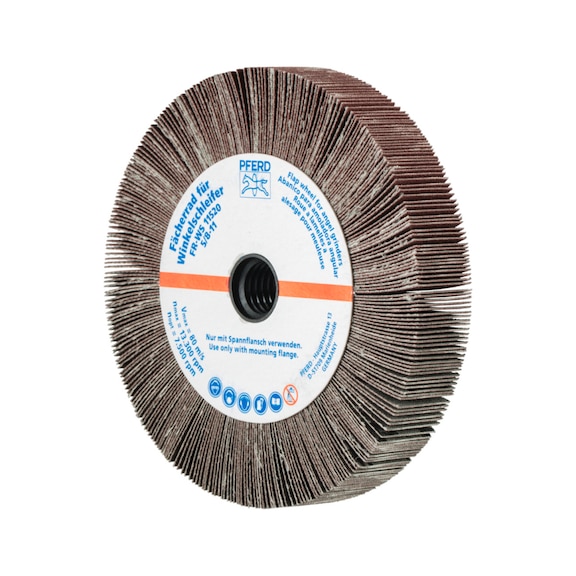 PFERD flap wheel for angle grinder FR WS 115x20mm 5/8-11 A240 - Abrasive tool made of abrasive on a base