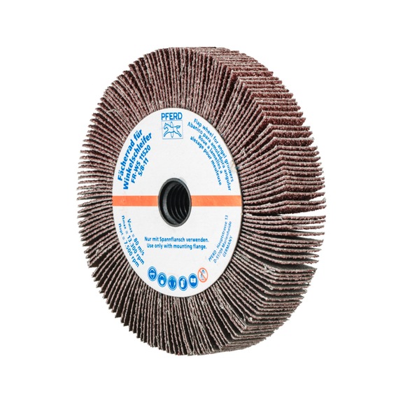 PFERD flap wheel angle grinder FR WS diameter 115x20mm 5/8-11 A40 - Abrasive tool made of abrasive on a base