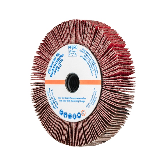 PFERD flap wheel for angle grinder FR WS 115x20mm 5/8-11 CO-COOL60 - Abrasive tool made of abrasive on a base