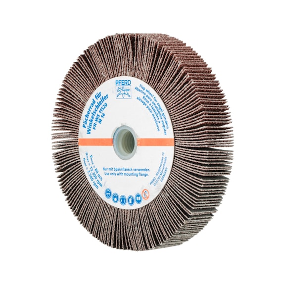 PFERD flap wheel for angle grinder FR WS diameter 115x20mm M14 A60 - Abrasive tool made of abrasive on a base