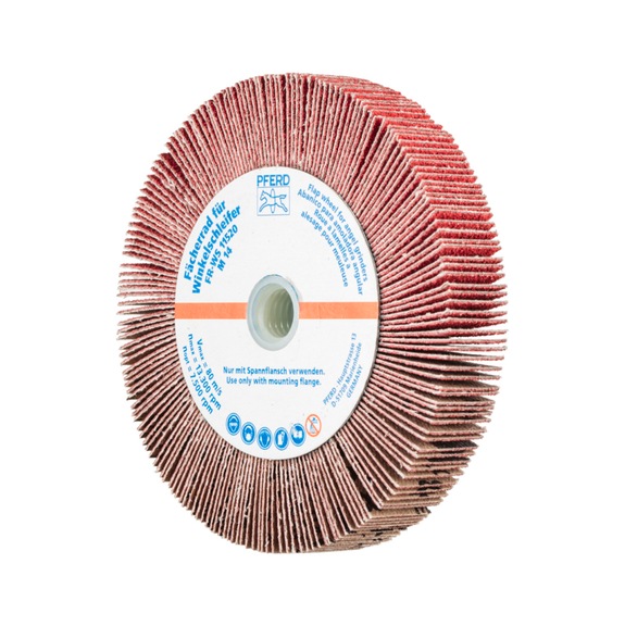 PFERD flap wheel for angle grinder FR WS 115x20mm M14 CO-COOL80 - Abrasive tool made of abrasive on a base