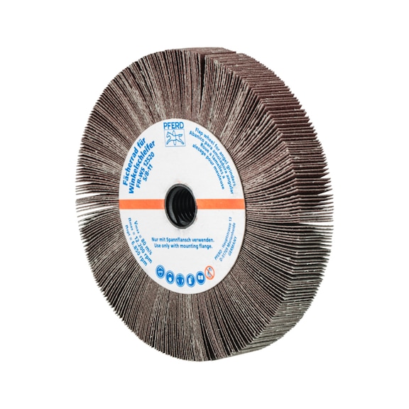 PFERD flap wheel for angle grinder FR WS 125x20mm 5/8-11 A180 - Abrasive tool made of abrasive on a base