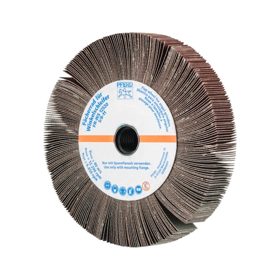 PFERD flap wheel for angle grinder FR WS 125x20mm 5/8-11 A240 - Abrasive tool made of abrasive on a base