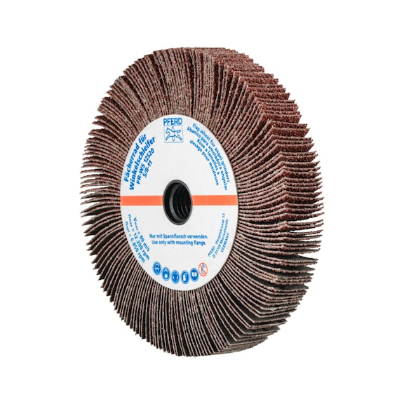 PFERD flap wheel angle grinder FR WS diameter 125x20mm 5/8-11 A40 - Abrasive tool made of abrasive on a base