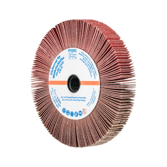 PFERD Lamellenschleifrad für Winkelschleifer FR WS 125x20mm 5/8-11 CO-COOL120 - Schleifwerkzeug aus Schleifmittel auf Unterlage
