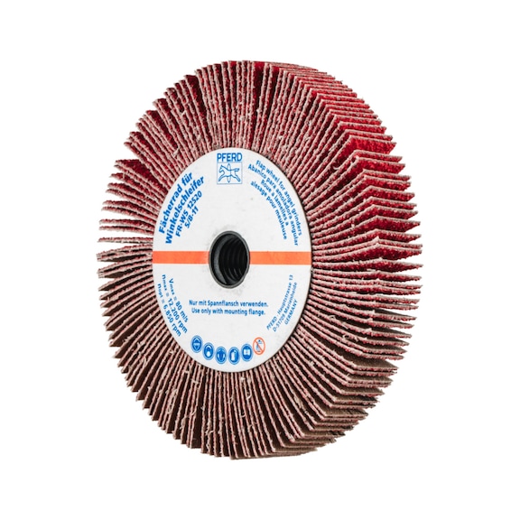 PFERD flap wheel for angle grinder FR WS 125x20mm 5/8-11 CO-COOL40 - Abrasive tool made of abrasive on a base