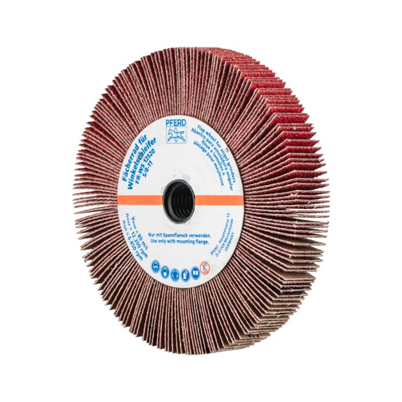 PFERD Lamellenschleifrad für Winkelschleifer FR WS 125x20mm 5/8-11 CO-COOL80 - Schleifwerkzeug aus Schleifmittel auf Unterlage