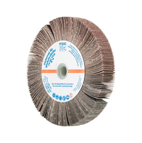 PFERD flap wheel for angle grinder FR WS diameter 125x20mm M14 A120 - Abrasive tool made of abrasive on a base