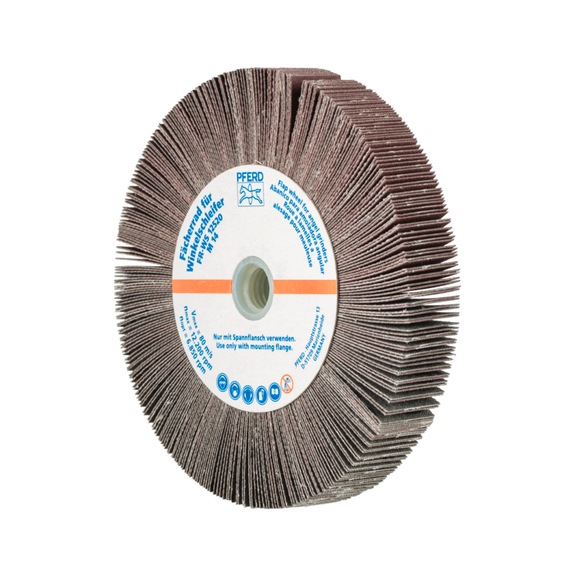 PFERD flap wheel for angle grinder FR WS diameter 125x20mm M14 A320 - Abrasive tool made of abrasive on a base