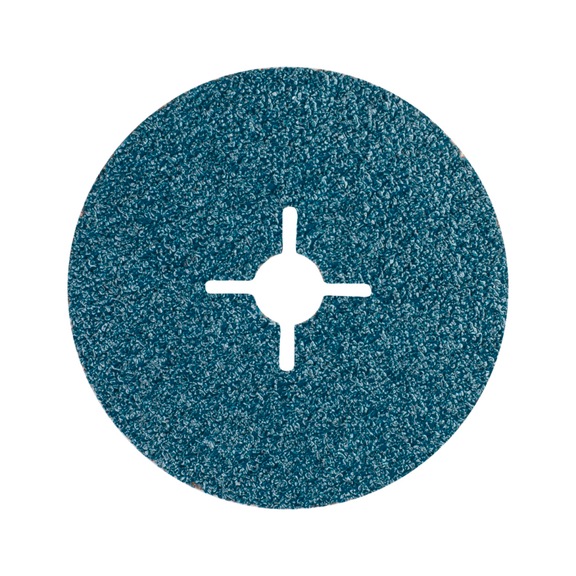 PFERD zirconia fiber disc diameter 100mm Z24 for high stock removal on steel - Abrasive tool made of abrasive on a base