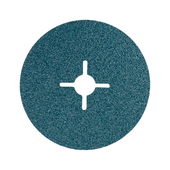 PFERD zirconia fiber disc diameter 100mm Z50 for high stock removal on steel - Abrasive tool made of abrasive on a base